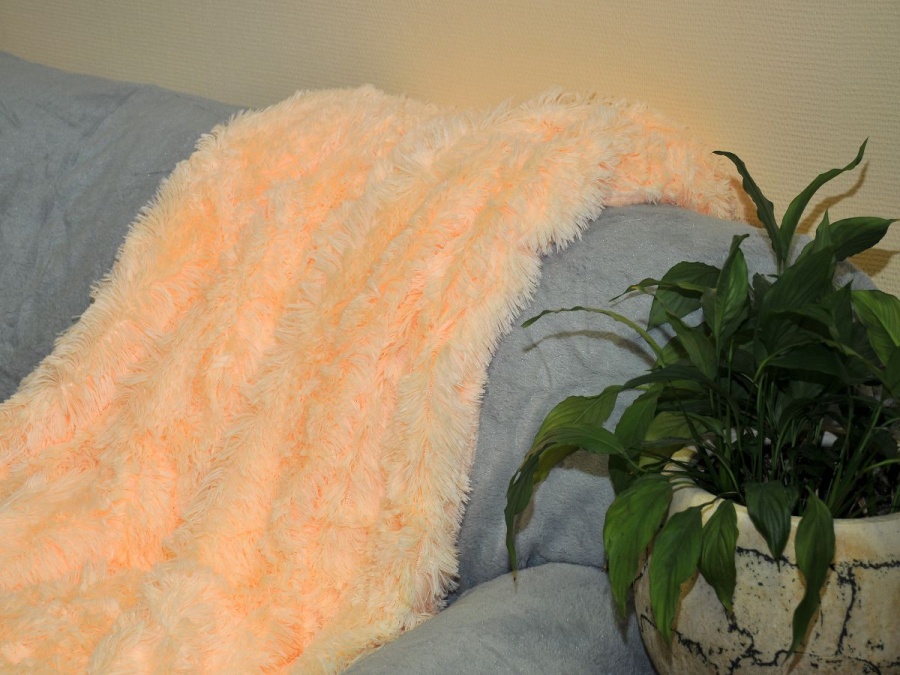 Плед Cleo конфетти мех (Светлый персик) 017-pv