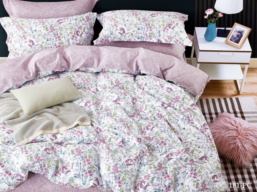 КПБ Cleo Поплин "Pure Cotton" двуспальный 175*215*1 200*220*1(±5) 70*70*2(±2) в ПВХ (20/181-PC, Цветы, Розовый) КПБ Cleo Поплин "Pure Cotton" двуспальный 175*215*1 200*220*1(±5) 70*70*2(±2) в ПВХ (20/181-PC, Цветы, Розовый)
